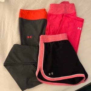 Under Armor Pink Workout Gear in Size Small (set of 3)